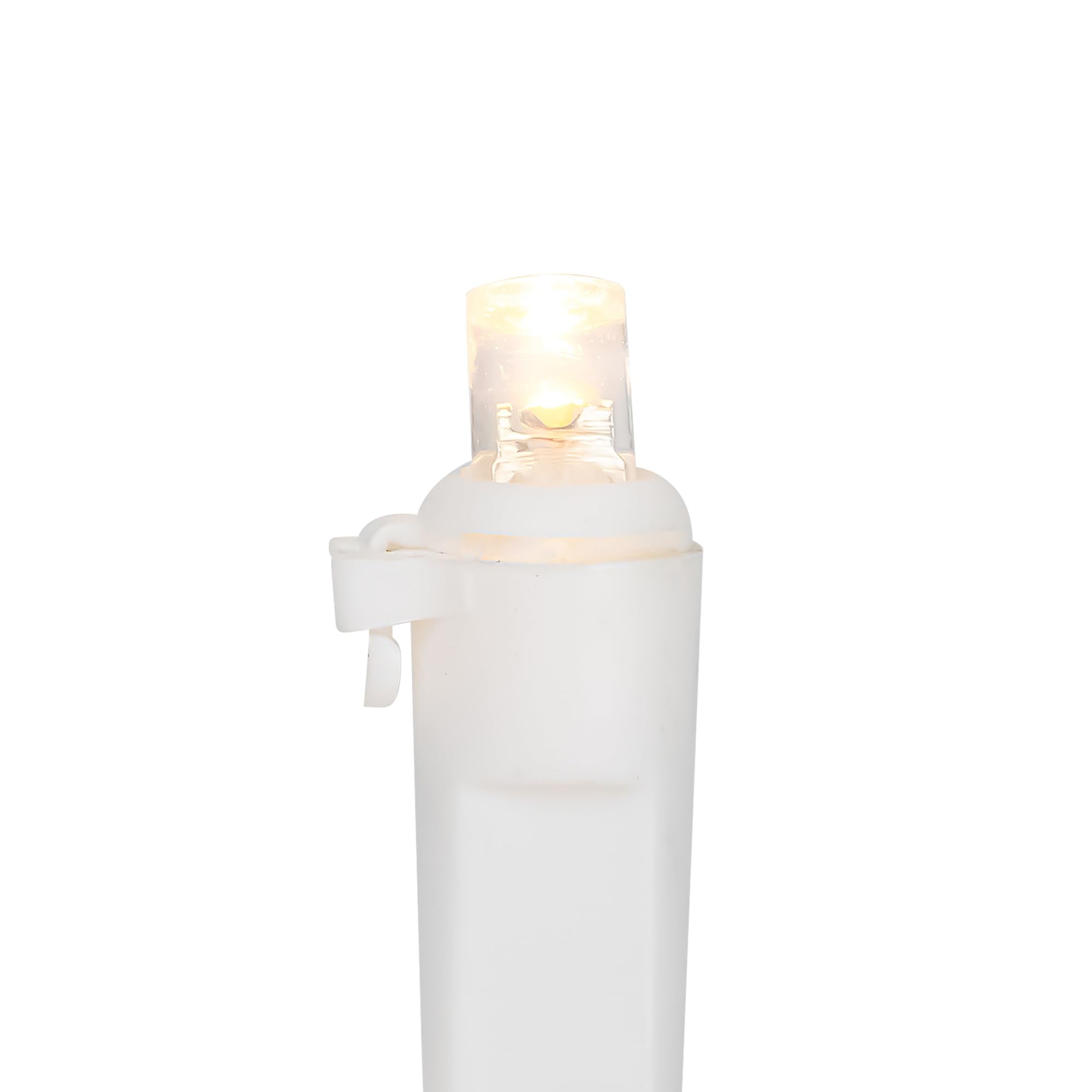 Northlight 50ct LED Christmas Lights, Warm White, 16.25ft White Wire, Plastic