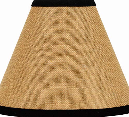 Burlap Stripe Black 10'' Bulb Clip Fabric Lamp Shade By Raghu