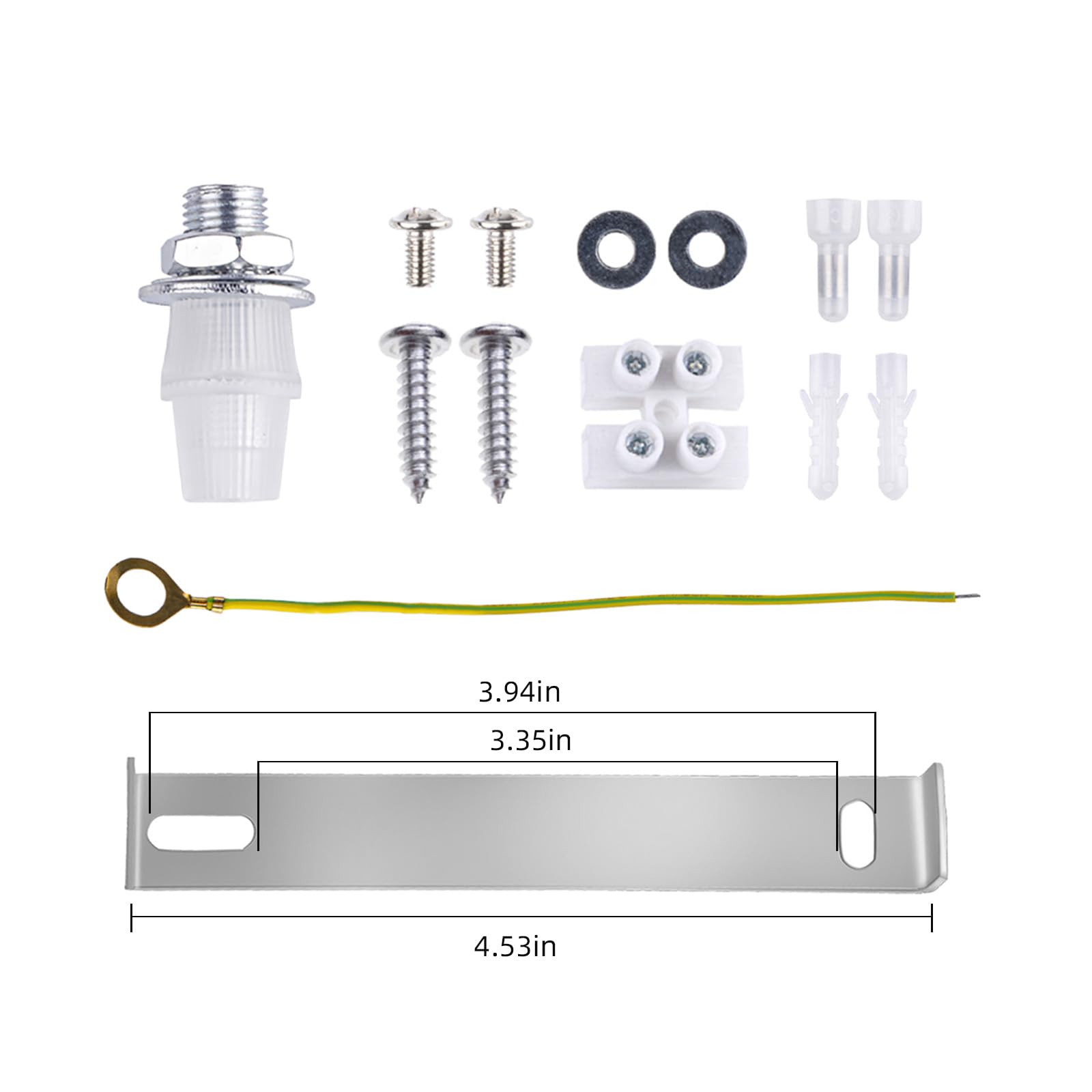 Arturesthome 4.7'' White Ceiling Plate Light Kit Rewind Single Hole With Hardware,Ceiling Canopy For Pendant Lighting Or Chandel