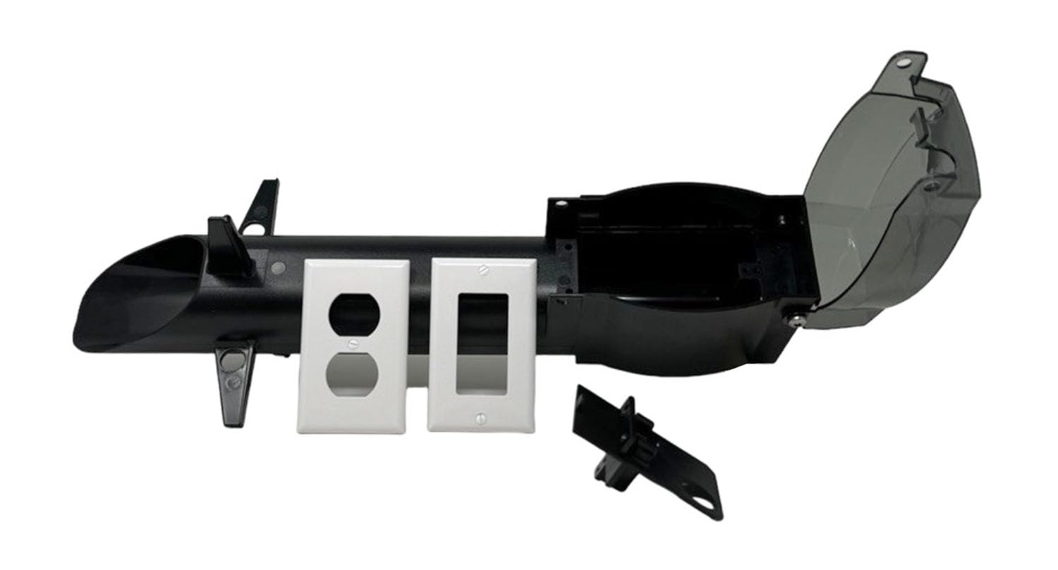 Imbaprice Imba-Gpd19B-1 19.5'' Low-Profile Outdoor Landscape Lighting Garden Post Enclosure For Gfci Devices With Integrated Cov