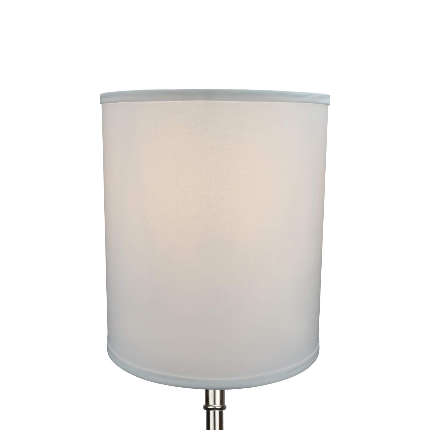 Fenchelshades.Com 12'' Top Diameter X 12'' Bottom Diameter X 14'' Height Fabric Drum Lampshade Spider Attachment (Linen White)