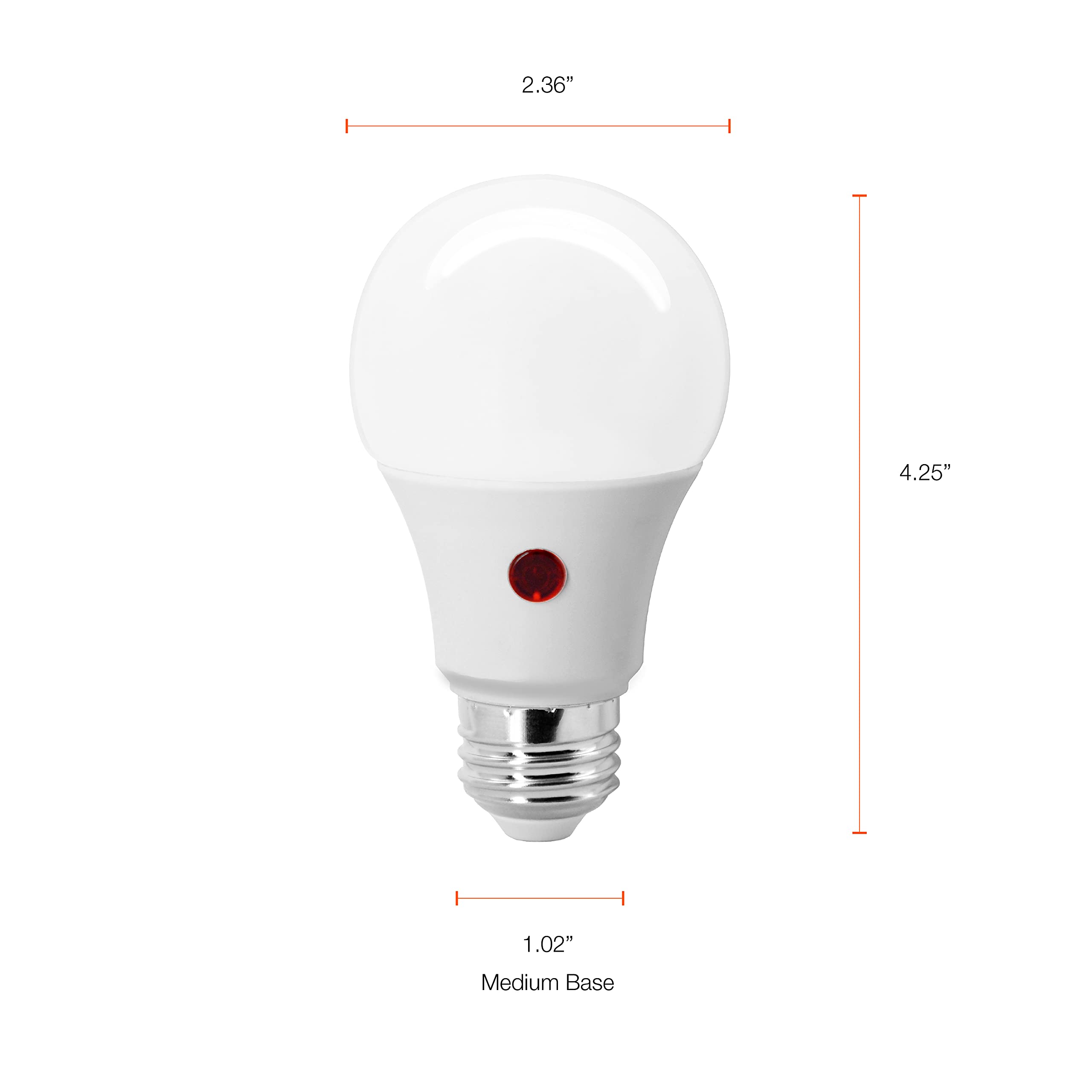 LEDVANCE Dusk to Dawn A19 LED Light Bulb, Soft White, 9W (60W Equivalent), 800 Lumens, Model 41288, 1 Pack