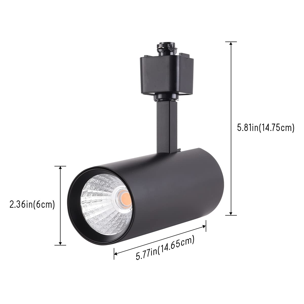Mirrea 16.5W Dimmable Led Track Lighting Heads, 4000K Neutral White, Pack Of 6, H