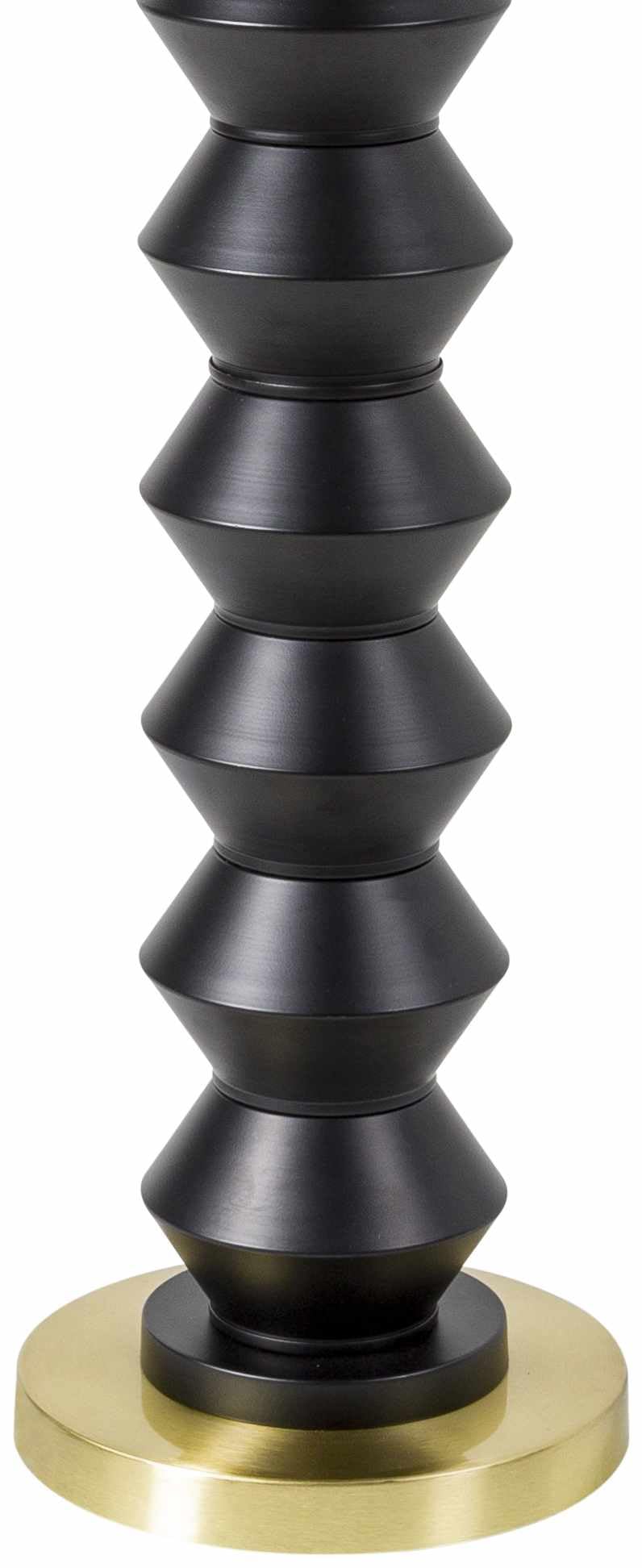 Boutiquerugs Cornaredo Floor Lamp For Living Room - Modern Iron Standing Lighting - Shade Linen - Black And White, Gold - 62'' H