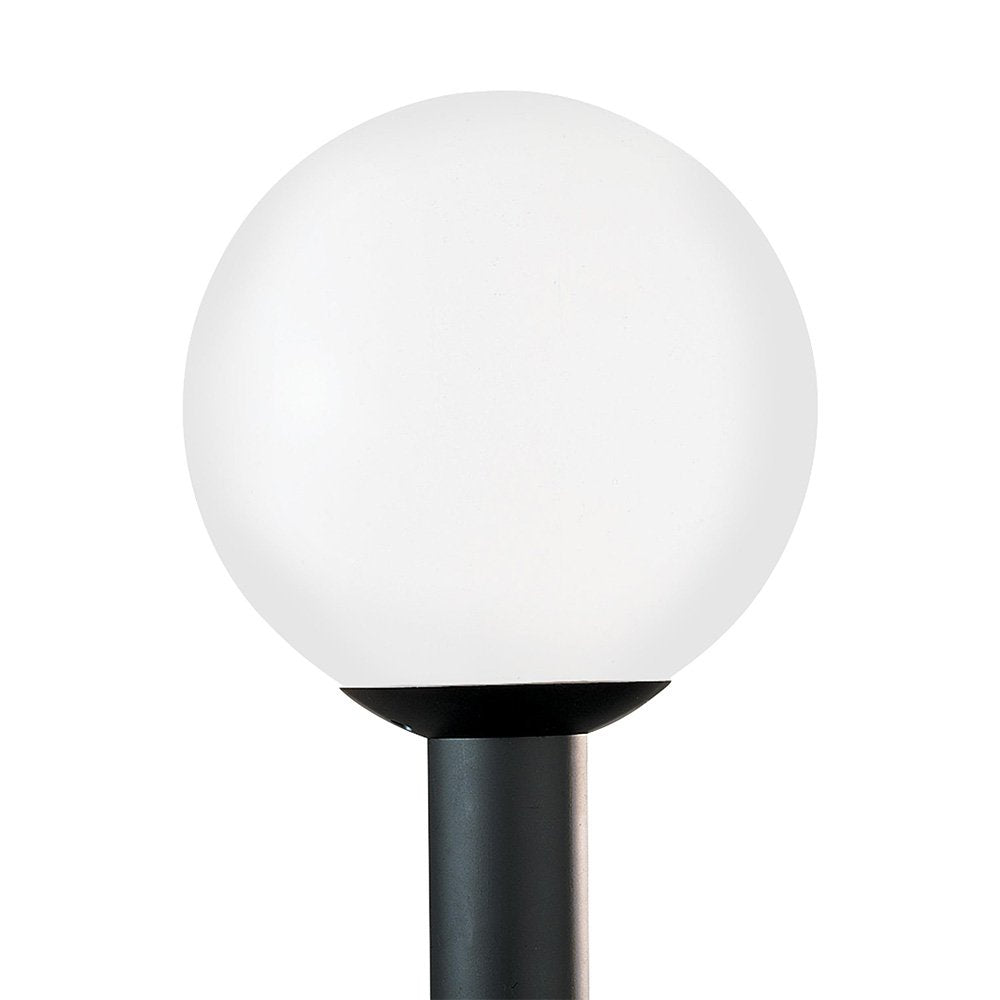 Generation Lighting 8254-68 Outdoor Globe Traditional One - Light Outdoor Light Post Outside Fixture, White Plastic Finish, 1-Li