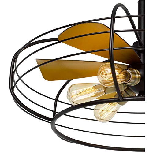 Cal Lighting FX-3711-6 Transitional Six Light Chandelier, 30in x 30in x 18.5in, Bronze Finish, Forged Metal