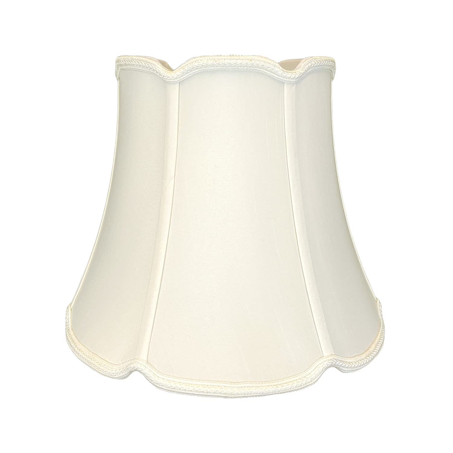 Royal Designs Tapered Drum W V-Notch Top And Bottom Designer Lamp Shade, White, 10X16X14