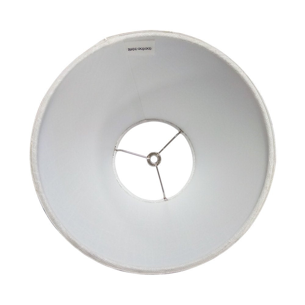 Tootoo Star Barrel Lamp Shade Replacement, 5X9X7 Inch, White Fabric, Spider Model Sx-0256
