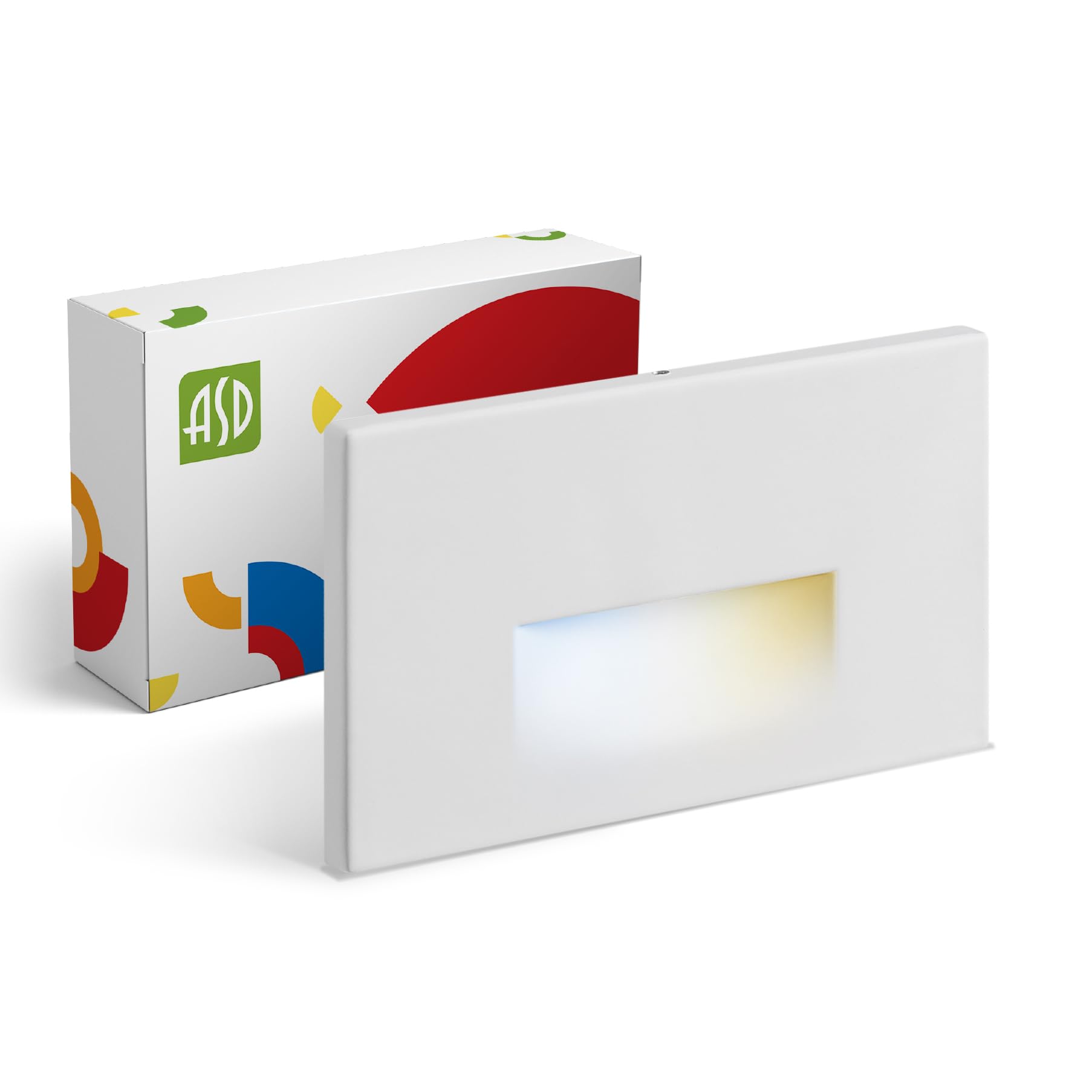 ASD LED Recessed Step Light Fixture, Dimmable, Waterproof, 3W 120LM, 4.75 Inch, White, 24 Pack