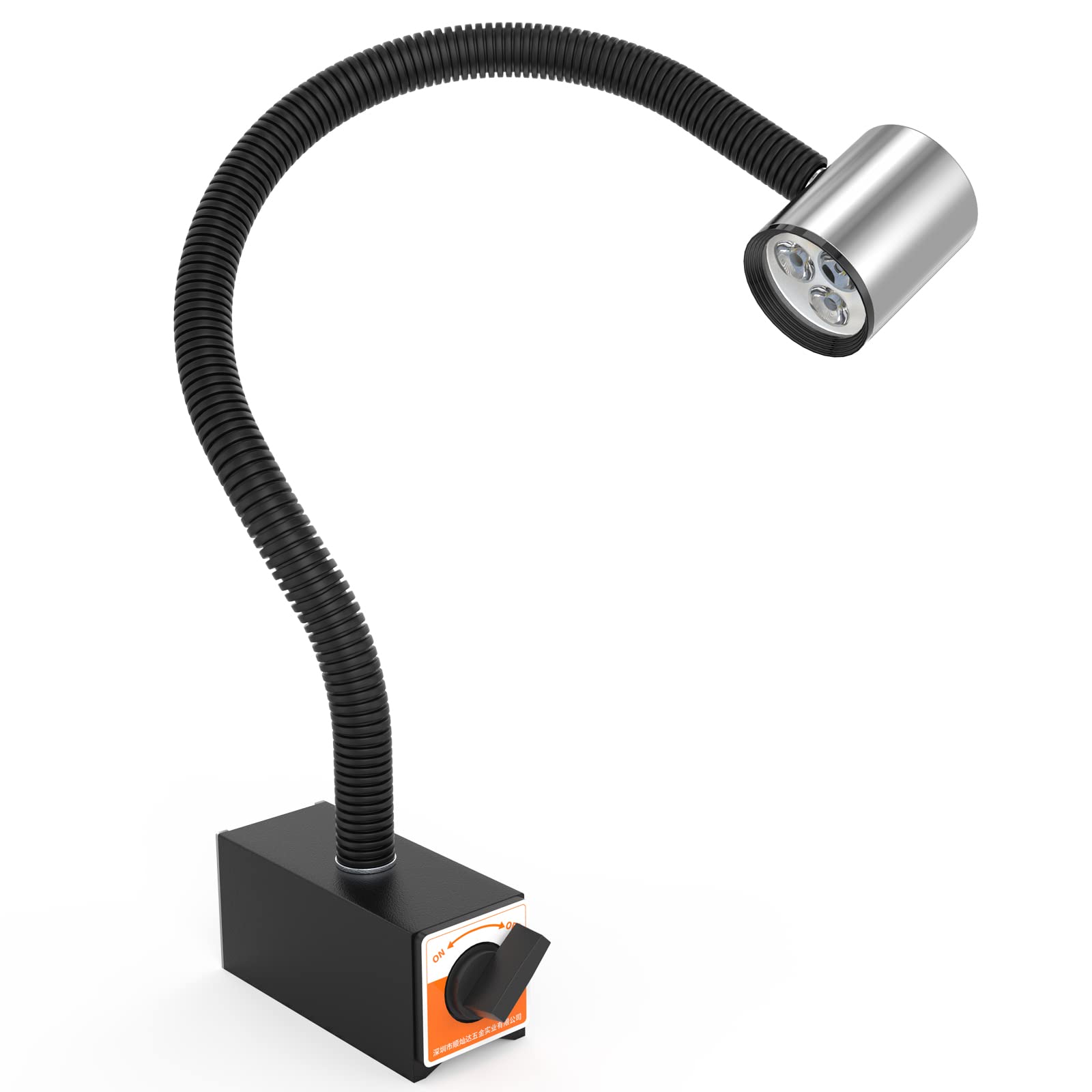 12T Magnetic Work Light, IP65 Water Proof Led Machine Light, 23in Flexible Gooseneck lamp with Strong Magnetic Base for Lathe Mi