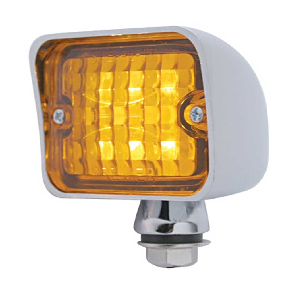 United Pacific 6 LED Large Rod Light - Amber LED/Amber Lens, (39196)