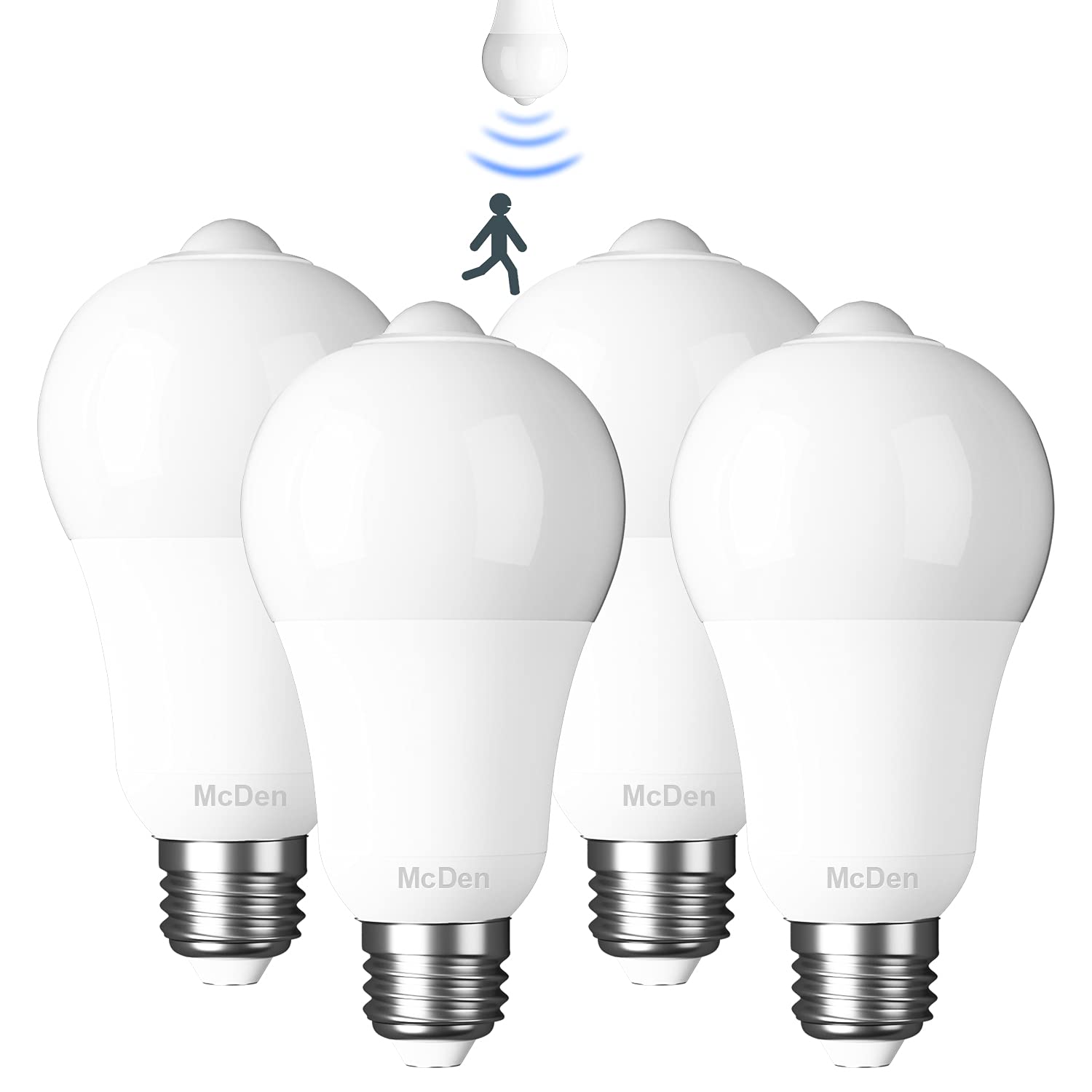 Motion Sensor Light Bulb,Motion Activated Light Bulb,Motion Bulb Indoor,Motion Detector Light,E26 Base Dusk To Dawn Security Nig