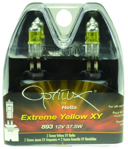 Hella Optilux Xy Series 893 Xenon Yellow Halogen Bulbs, 12V, 37.5W,