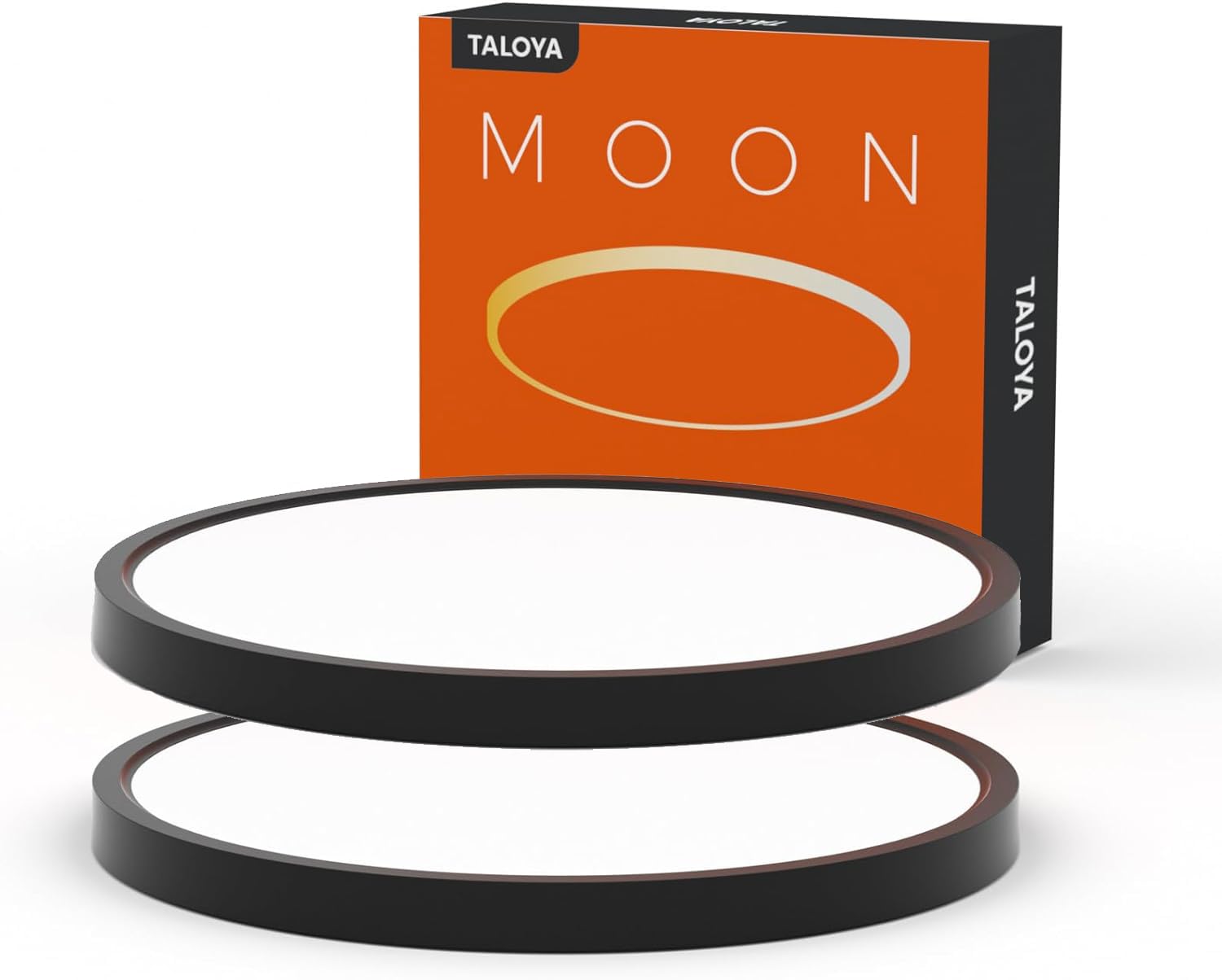 TALOYA 2 Pack of Black 10 Inch LED Ceiling Light Fixture Flush Mount for Closet Porch, 5 CCT Options, Energy Efficient Ceiling F