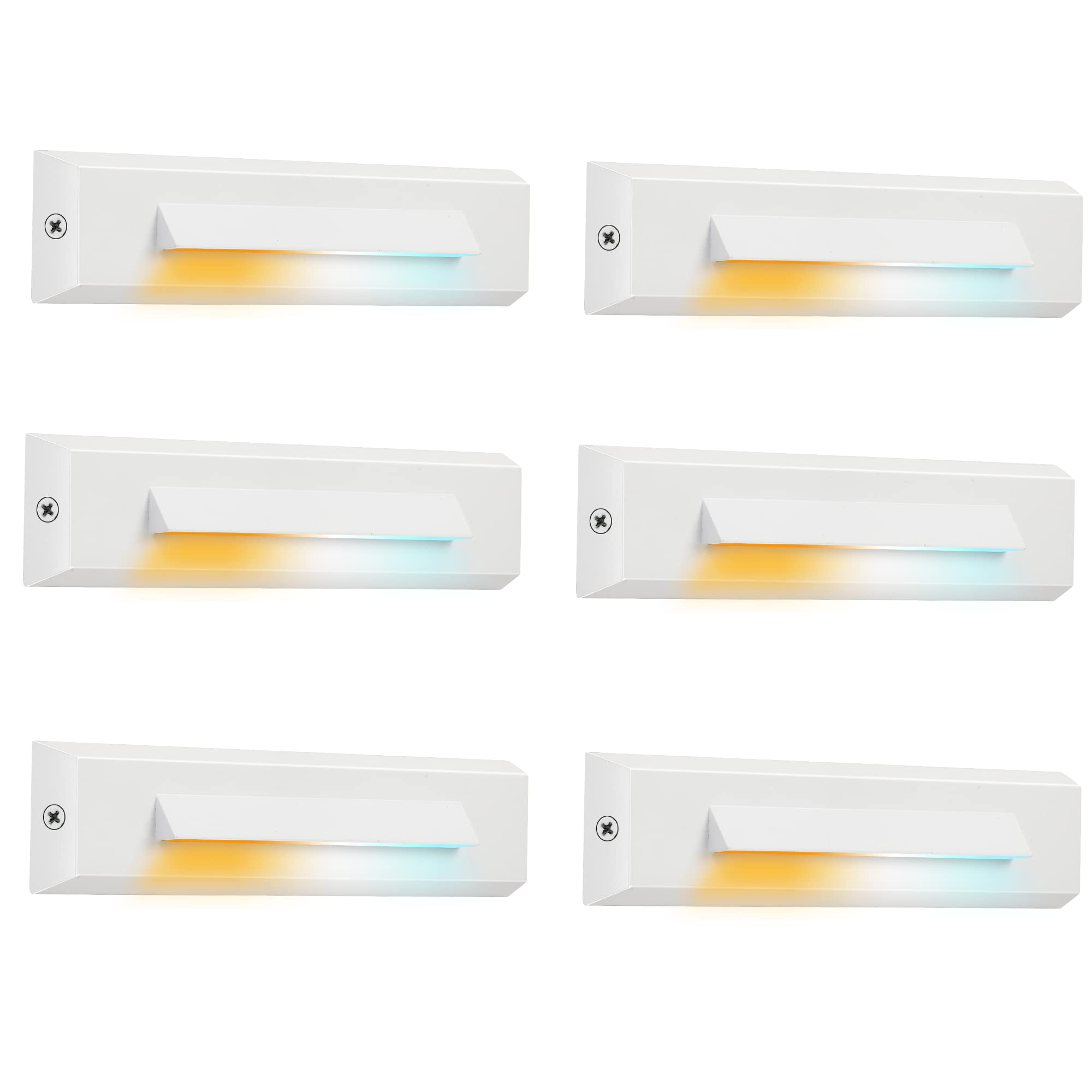 CLOUDY BAY Low Voltage LED Step Lights [6 Pack], 2.5W, Outdoor Accent Lighting, White, Aluminum, Wet Location