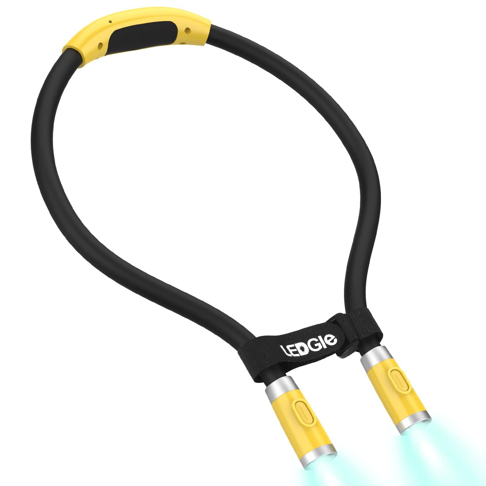 Ledgle Led Neck Light - Rechargeable Neck Flashlight For Reading, Knitting, Camping, Yellow