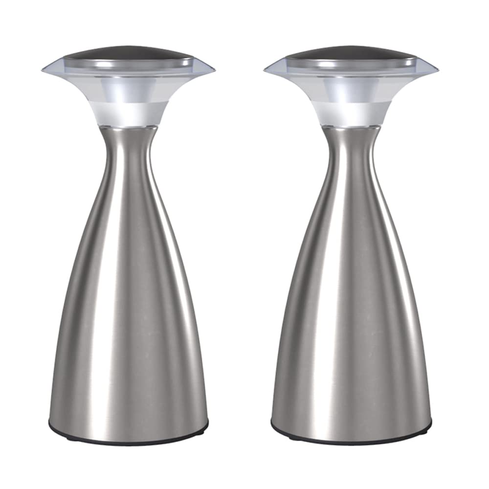 LIGHT IT! by Fulcrum Lantern, Satin Nickel, 2-Pack, Model 24415-130, Metal Construction