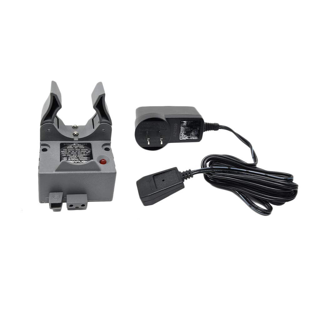 Streamlight Stinger Smart Charger Holder With 100V/120V Ac Wall Adapter Charge Cord - Intended For Use With Stinger Series Flash