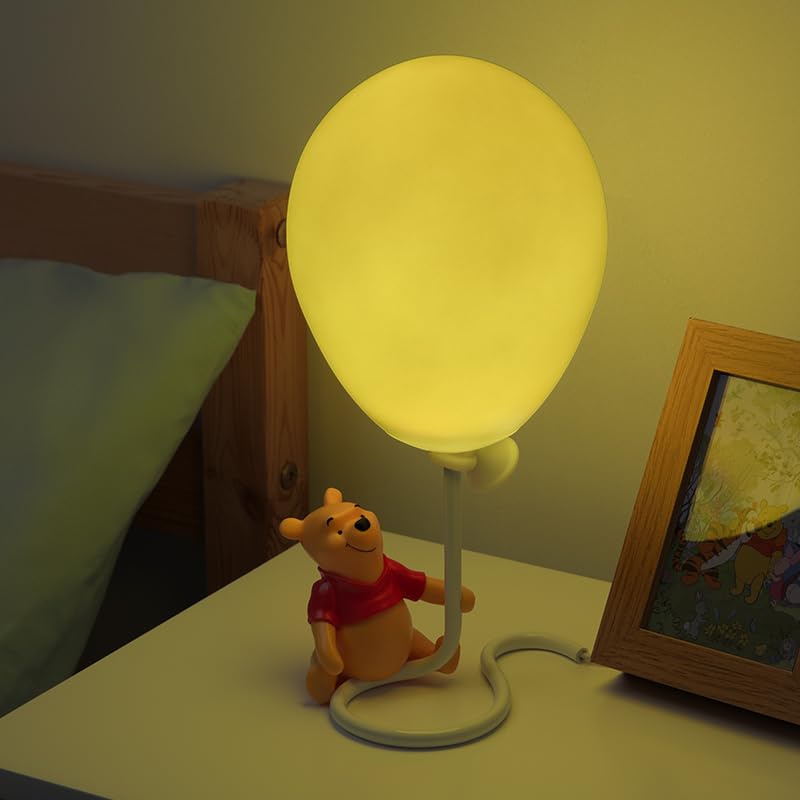 Paladone Winnie The Pooh Ballon Light - Officially Licensed Pooh Bear Lamp For Bedside Table, Mulicoloured Mood Lighting Nursery