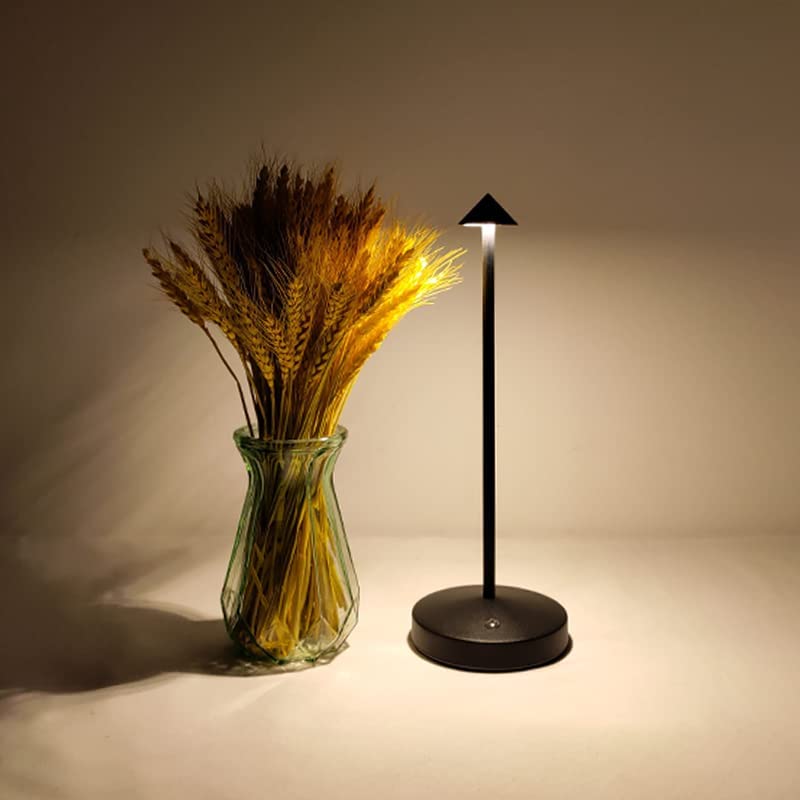 maglaw Rechargeable Cordless Table Lamp - 3000mAh Battery, 2 Levels Brightness, Portable LED, Black-2 Pack, Model BL0010-2B