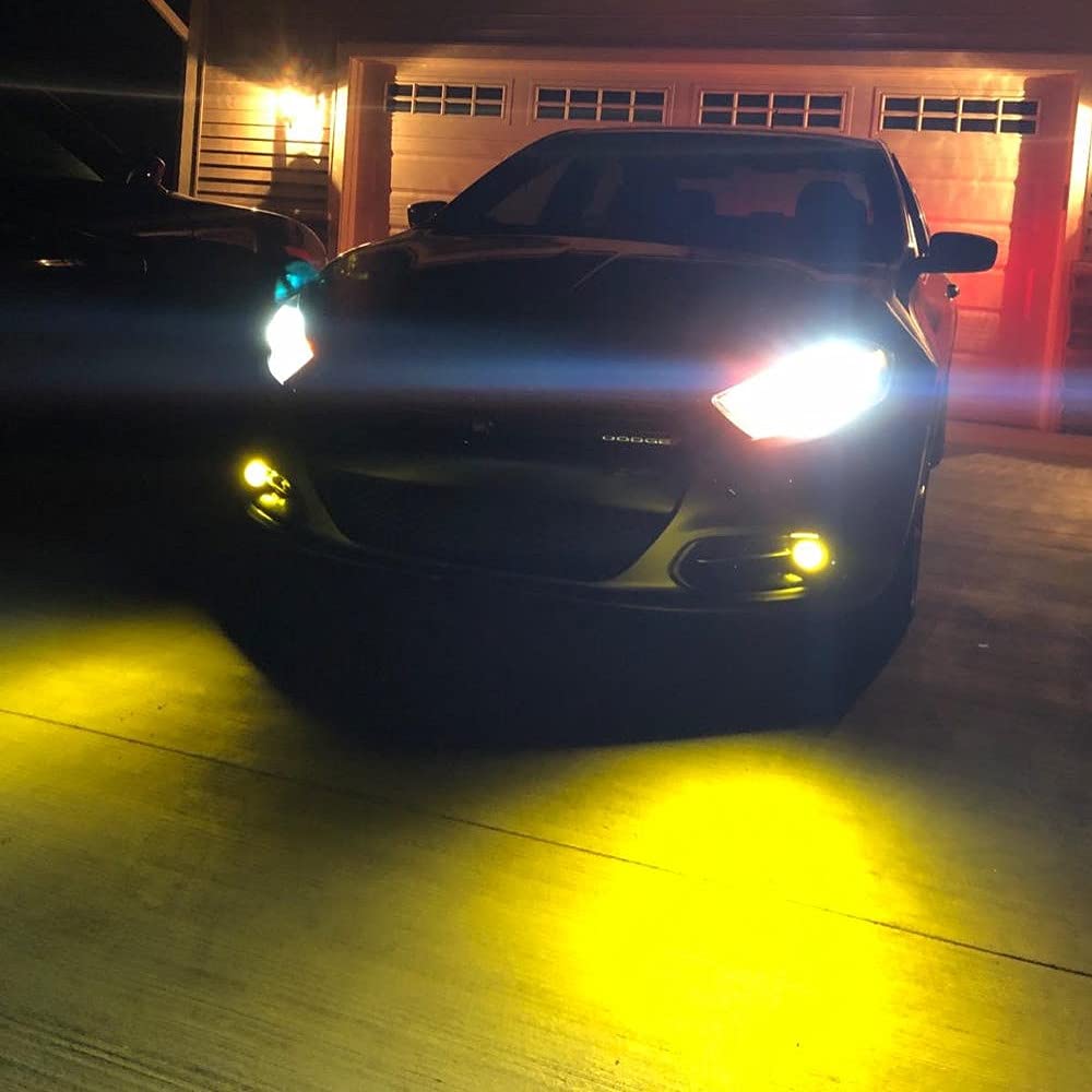 Alla Lighting LED Fog Light Bulbs 3000K Amber Yellow 881 889 898 Replacement, Super Bright ETI 56-SMD Model