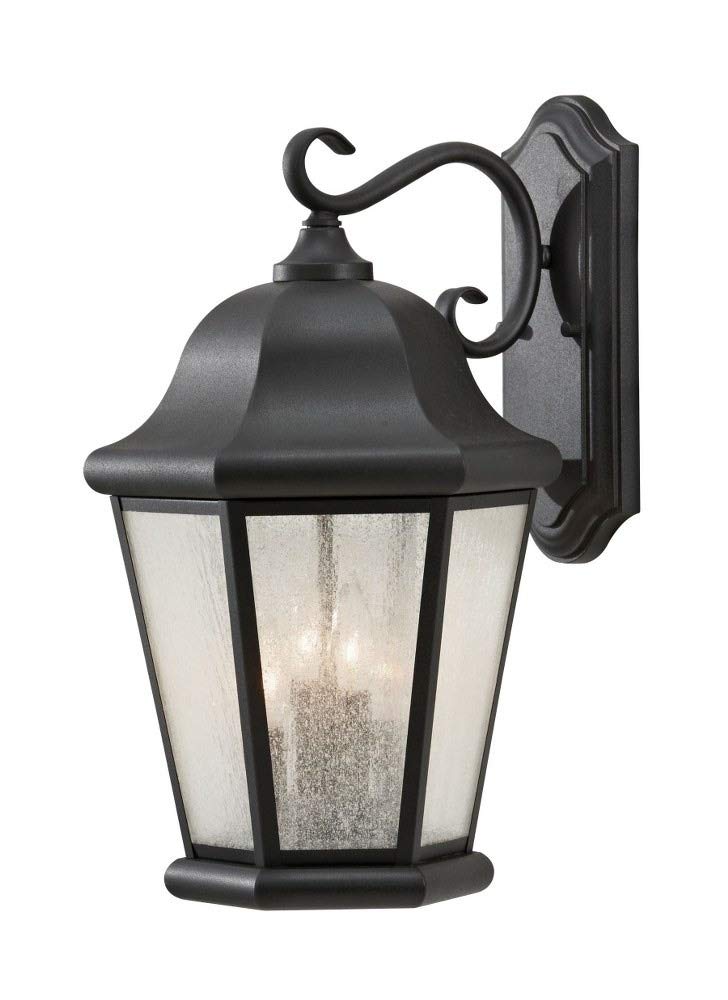 Generation Lighting OL5904BK Martinsville Extra Large Four Light Outdoor Wall Lantern, Black, 4-Light, cETL Listed, Safety Rated