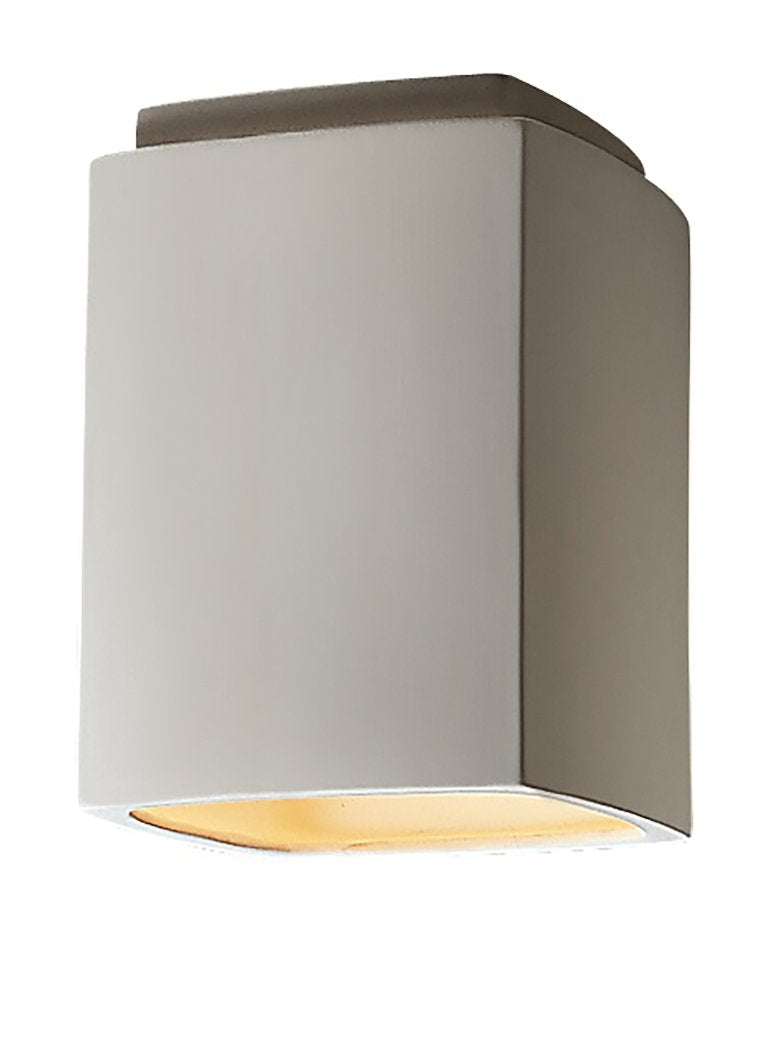 Justice Design Group Radiance Collection 1-Light Flush-Mount - Bisque Finish