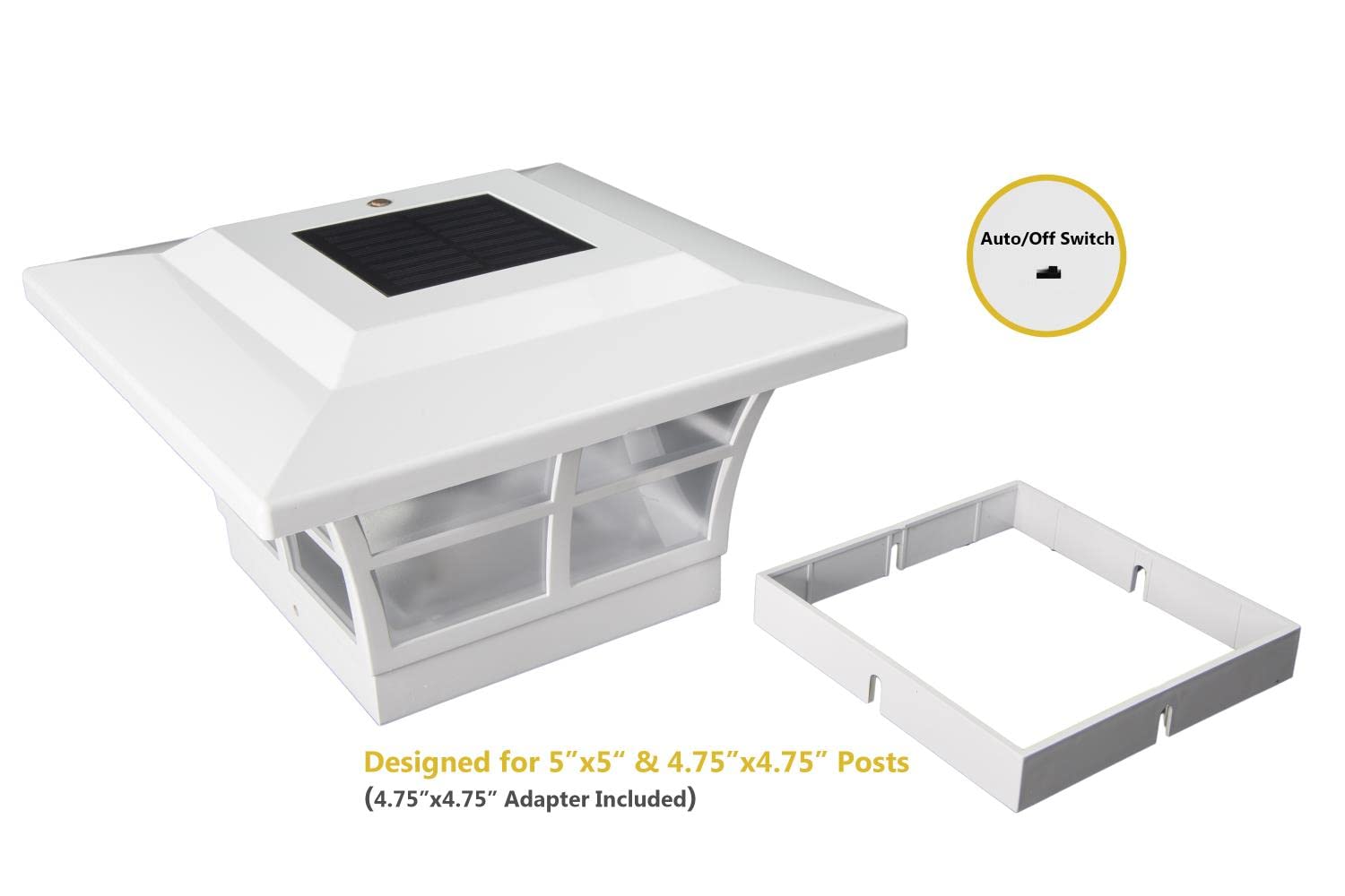 Classy Caps Pvc Prestige Solar Post Cap For 5 X 5 Posts, White