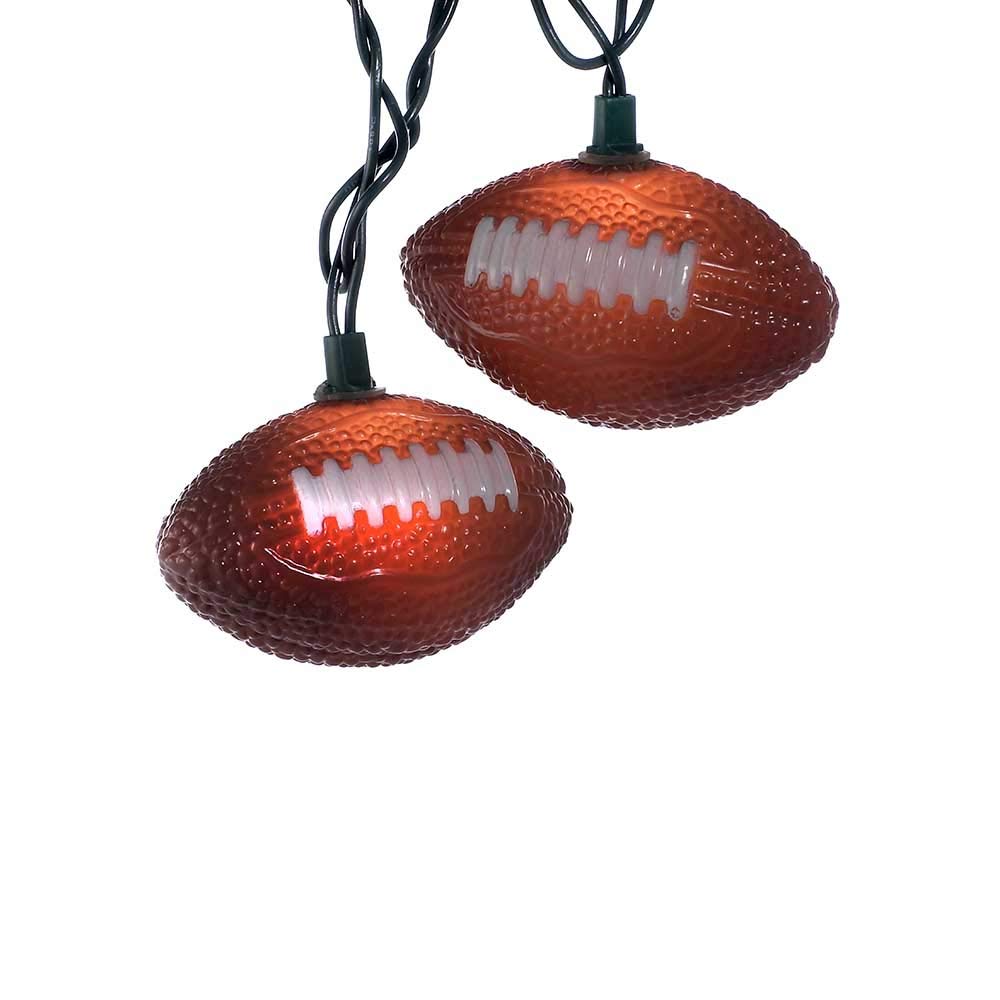 Kurt S. Adler Kurt Adler Ul1368 Football Set, 10 Lights, Brown