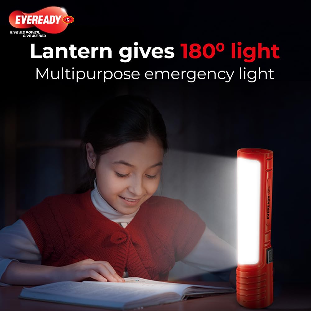 Eveready CITYLITE Multipurpose Emergency Rechargeable Lantern | HL50 | 2W Torch & 3W Lantern | Micro USB Fast Charging | Overcha