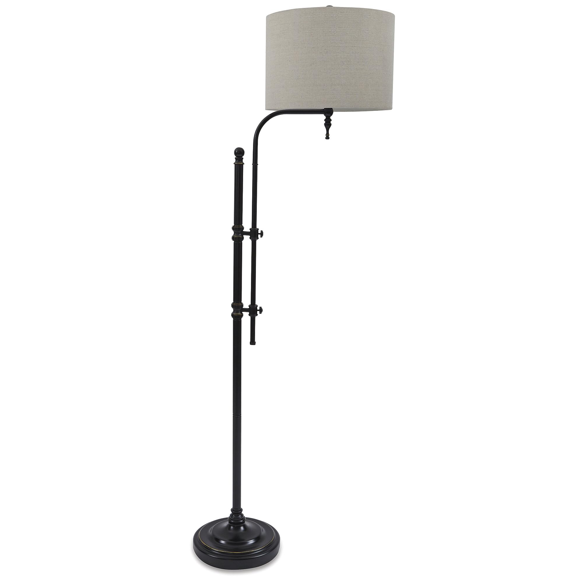 Signature Design by Ashley Anemoon Casual 64.63'' Metal Floor Lamp with Adjustable Arm, Black
