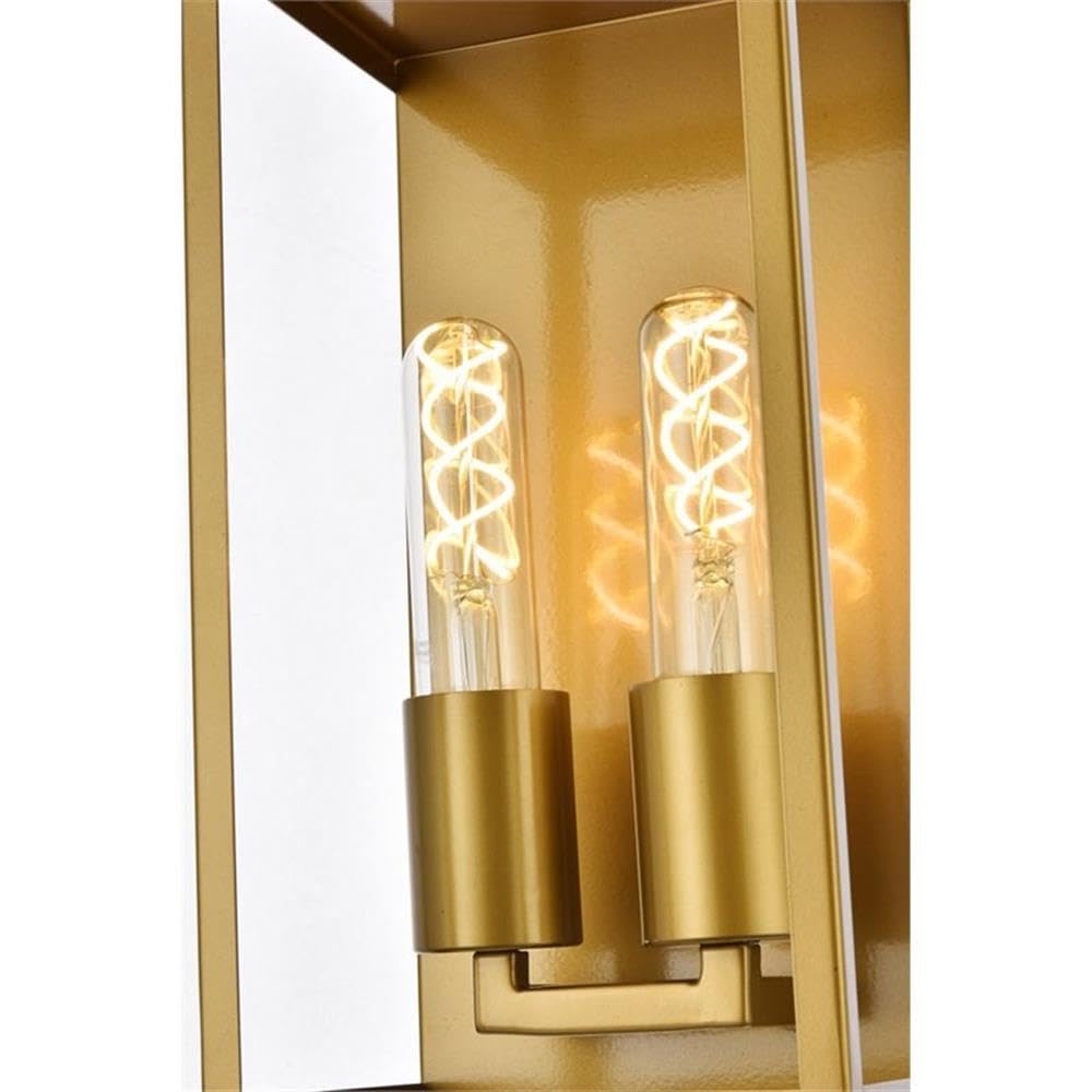 Living District Modern Home Decorative Voir 2 Lights Wall Sconce in Brass