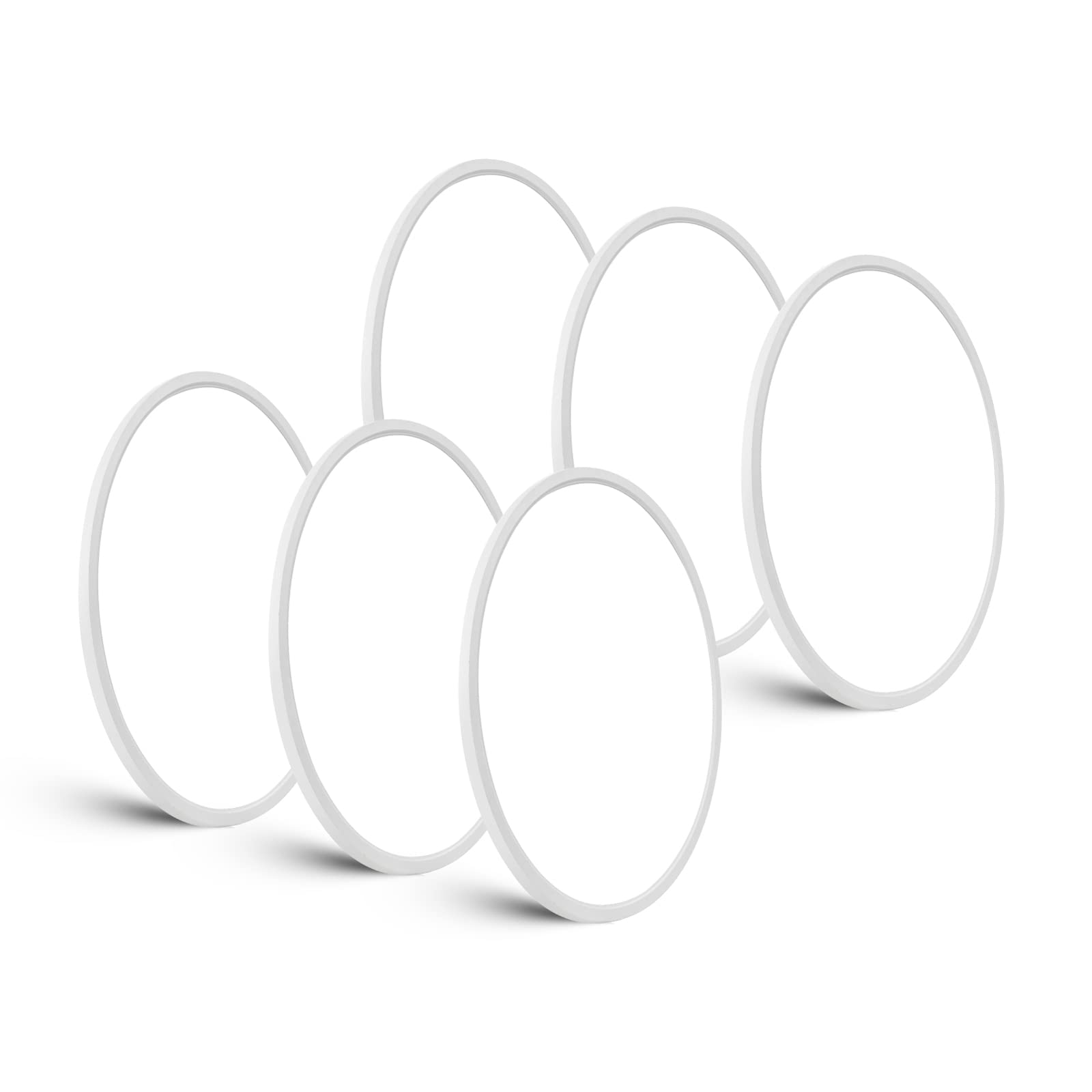 TALOYA Flush Mount Light Fixture, 6 Pack of 20W 12 Inch 5 Color Setting Options Led Ceiling Lamp for Bedroom Hallway Basement Cl