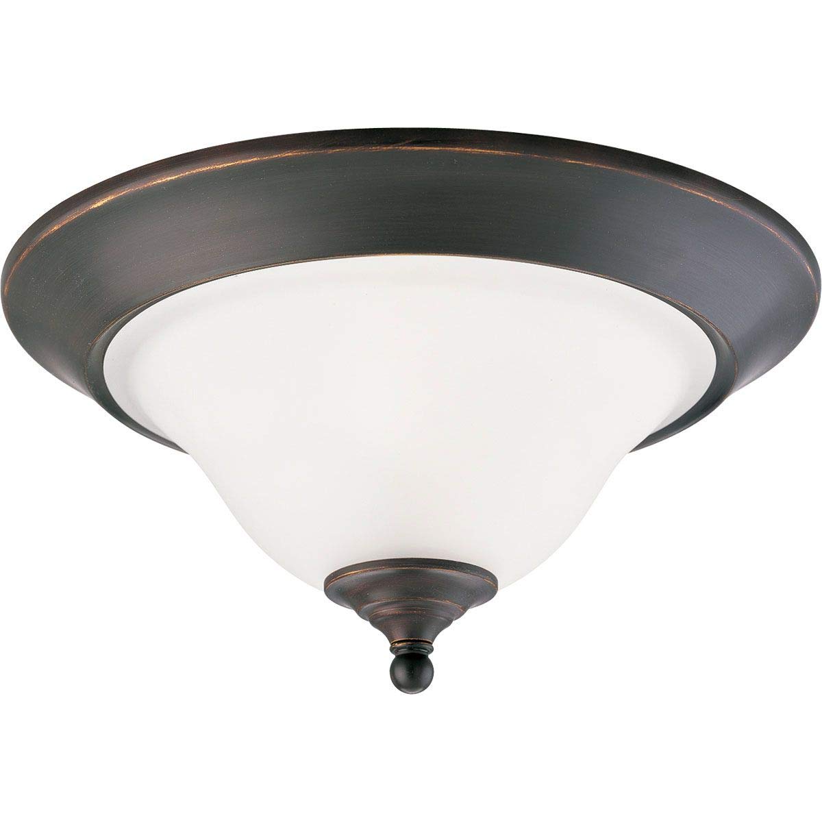 Progress Lighting 2-Light Close-to-Ceiling Fixture, Antique Bronze, 15-Inch Diameter, Alloy Steel, Model P3476-20