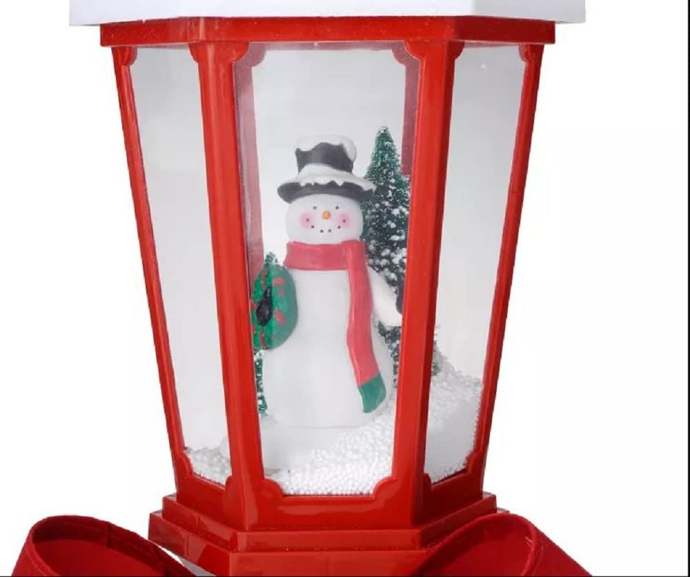 Let It Snow Snowfall Lamp Post Led Decoration 23&quot; L X 13&quot; W X 56&quot; H