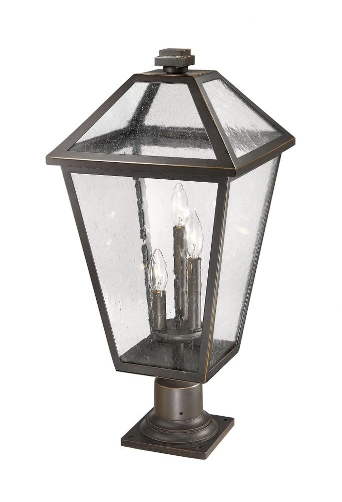 Z-Lite 3 Light Outdoor Pier Mounted Fixture, Stainless Steel, Seedy, 25.75x12.25x12.25, Model 579PHXLR-533PM-ORB