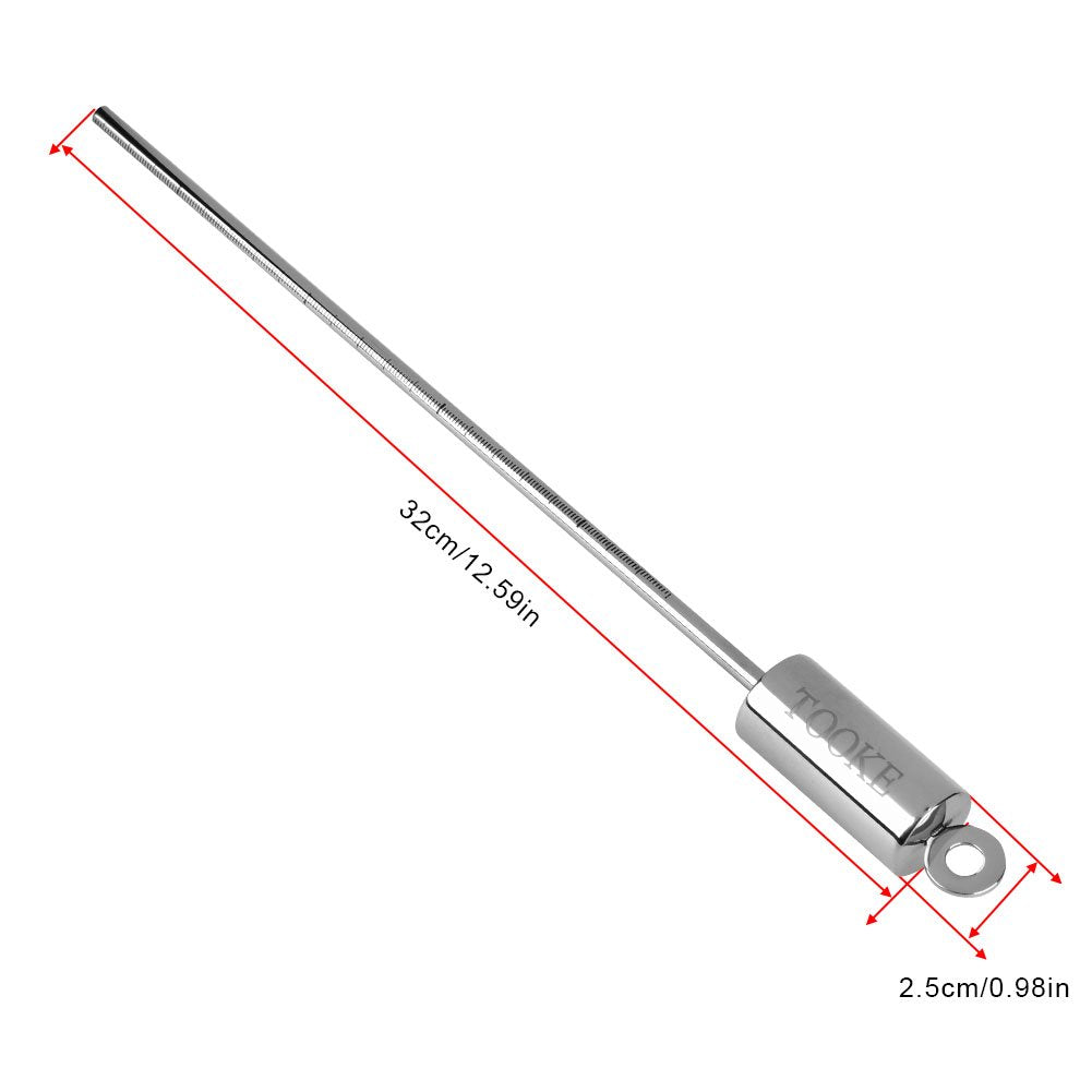 Alomejor Underwater Pointer Stick Rod with Lanyard Strap, Stainless Steel Diving Noise Maker, Orange