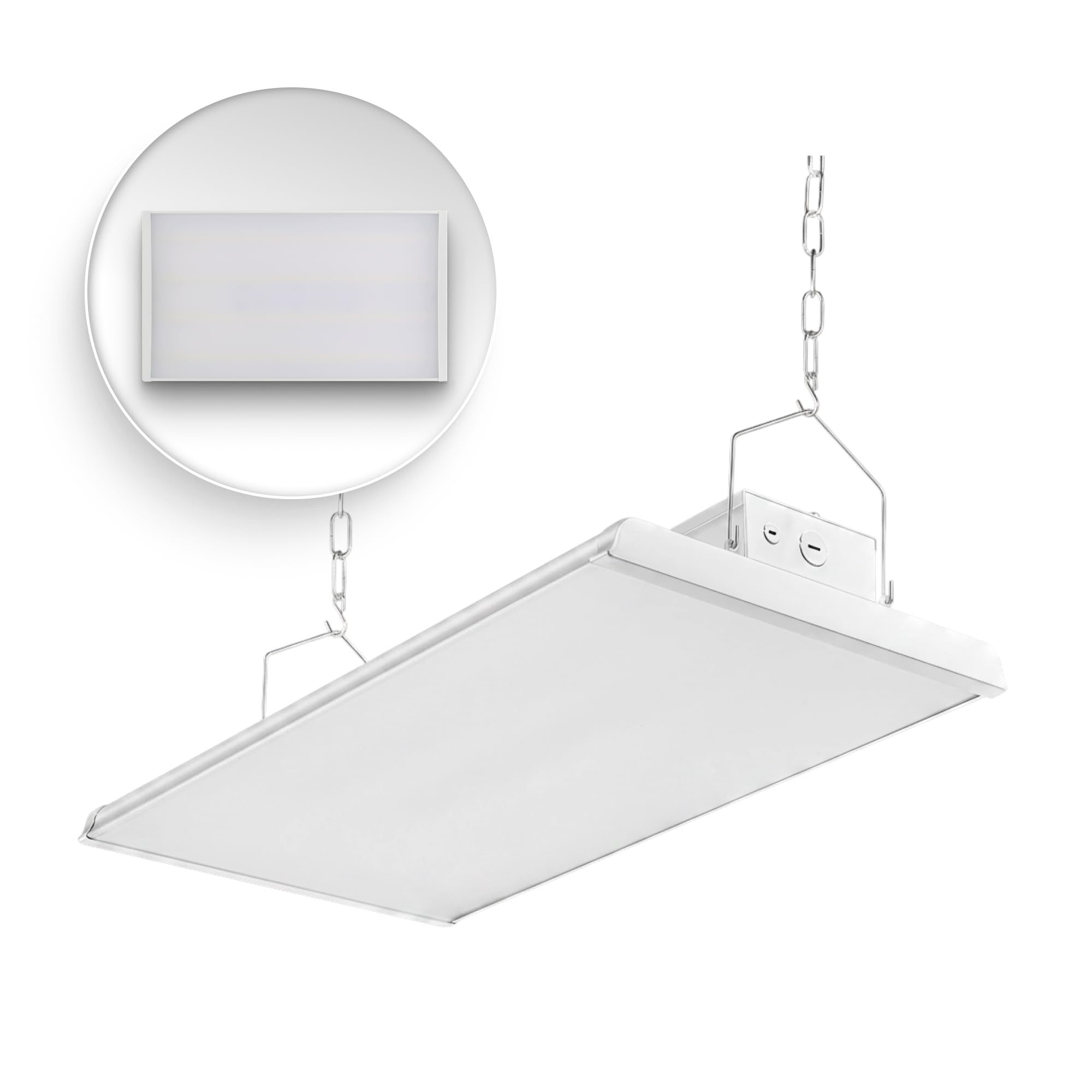 Konlite 2 FT Linear LED Shop Light, 165W, 22,434LM, Industrial & Warehouse Use, 5000K Daylight, Dimmable, UL & DLC Listed, Garag