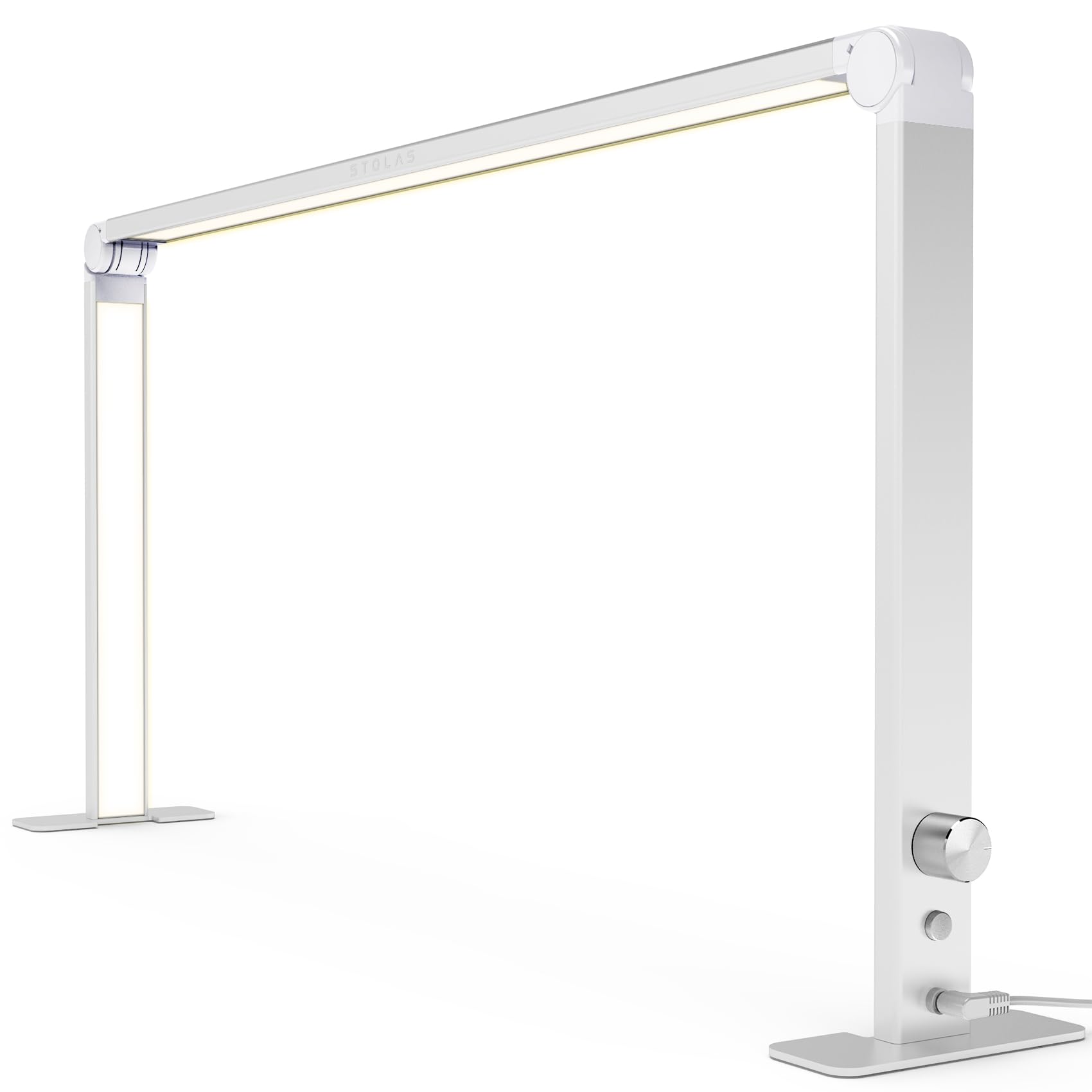 LED Desk Lamp 36W, 4000-6000K Dimmable Table Lamp, 3 Lighting Modes, Square Desk Light for Study, Model Building, Painting, Crafting-White