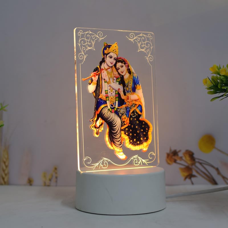 Ailtower Beautiful 3D Hindu Frames With Soft White Light. Uv Printed Led Night Light For Sikhs, Punjabi, Indian Community. Great