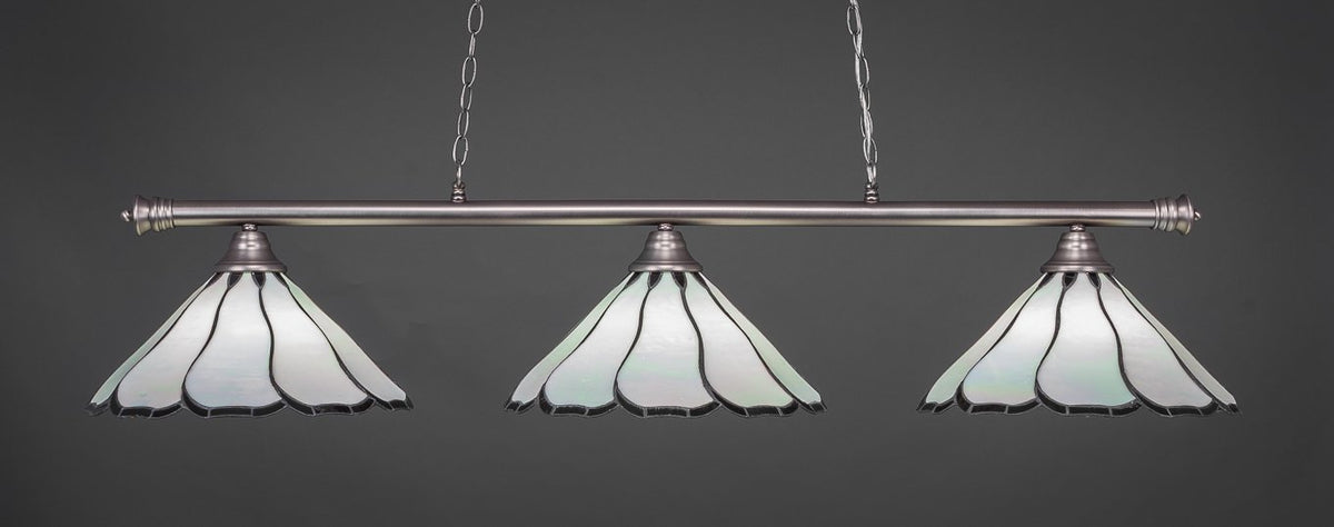 Toltec Lighting Oxford 3 Light Island In Brushed Nickel (373-Bn-912)