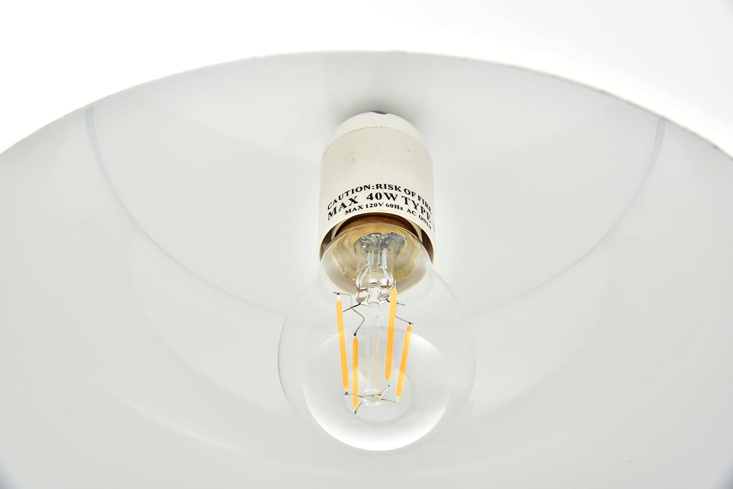 Elegant Lighting Nora Collection Pendant D11.5in H9in Lt:1 Frosted White and Natural Wood Finish