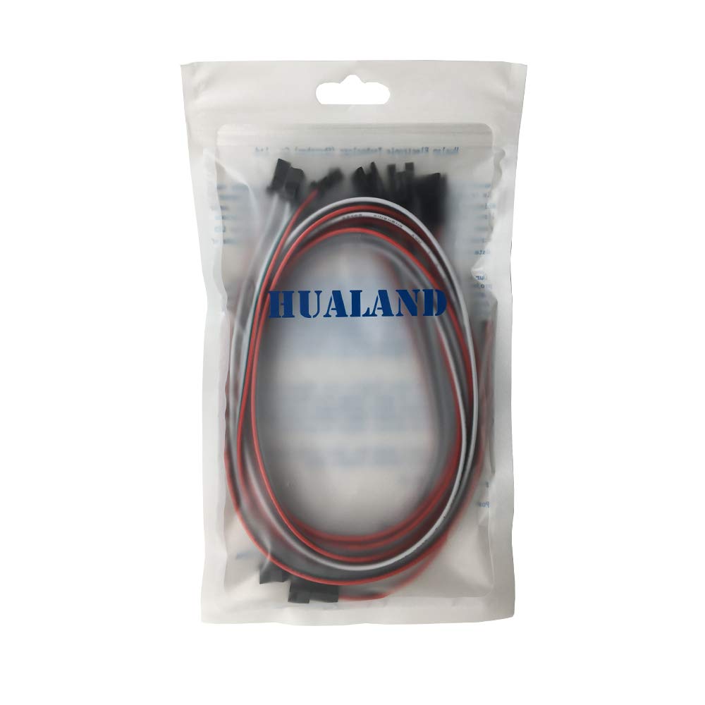 HUALAND 4 Pcs JST SM 3 Pin Male Female Plug Connector Cable 1M White for WS2812B WS2811 SK6812 LED Lights