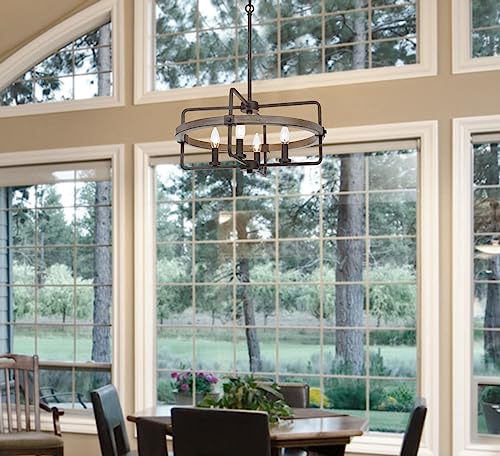 Cal Lighting Fx-3765-4 Chandelier, Blacksmith