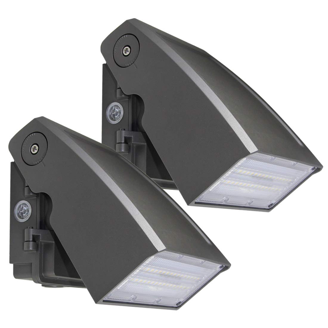 DAKASON (2 Pack) 30W LED Wall Pack, Dusk-to-Dawn Photocell, Adjustable Head, Full Cut-Off Security Light, 5000K 3300lm Replaces 