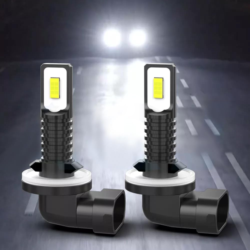 HMCYCI LED Headlight Bulbs for Polaris Ranger, Model 881, Aluminum, 6000K Cool White, 2pcs