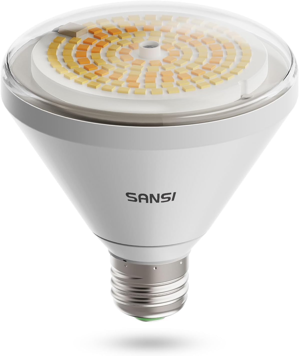 SANSI 250W Equivalent LED Grow Light Bulb, BR30 24W 3000K 5000K Red 660nm Infrared 730nm Full Spectrum Grow Bulb, IP54 Waterproo