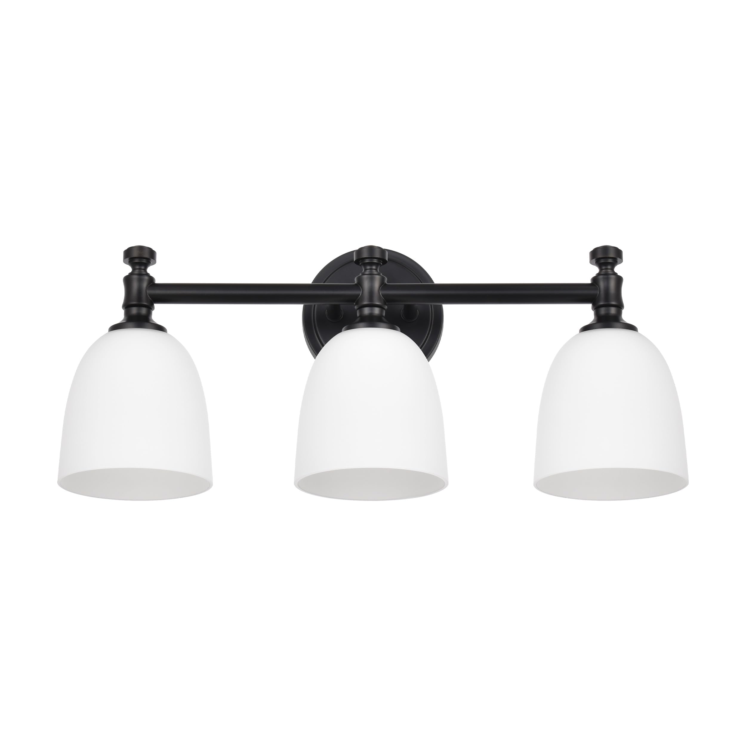 Ntsunxeko Black Bathroom Vanity Light, 3-Light Bathroom Light Fixtures Over Mirror, Traditional Vanity Lights for Living Room, M