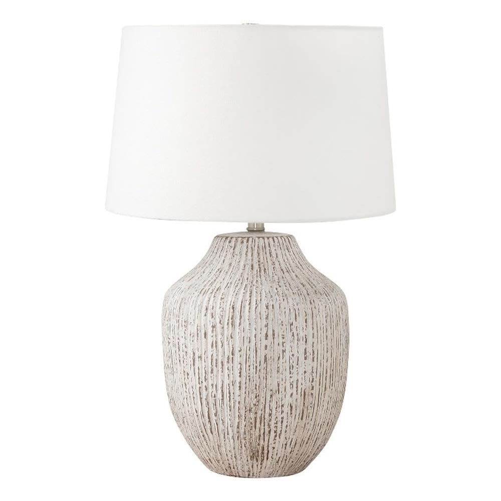 Monarch Specialties I 9719 Lightingtable Lamp, Cream Ceramic, Ivory/Cream Shade, Transitional
