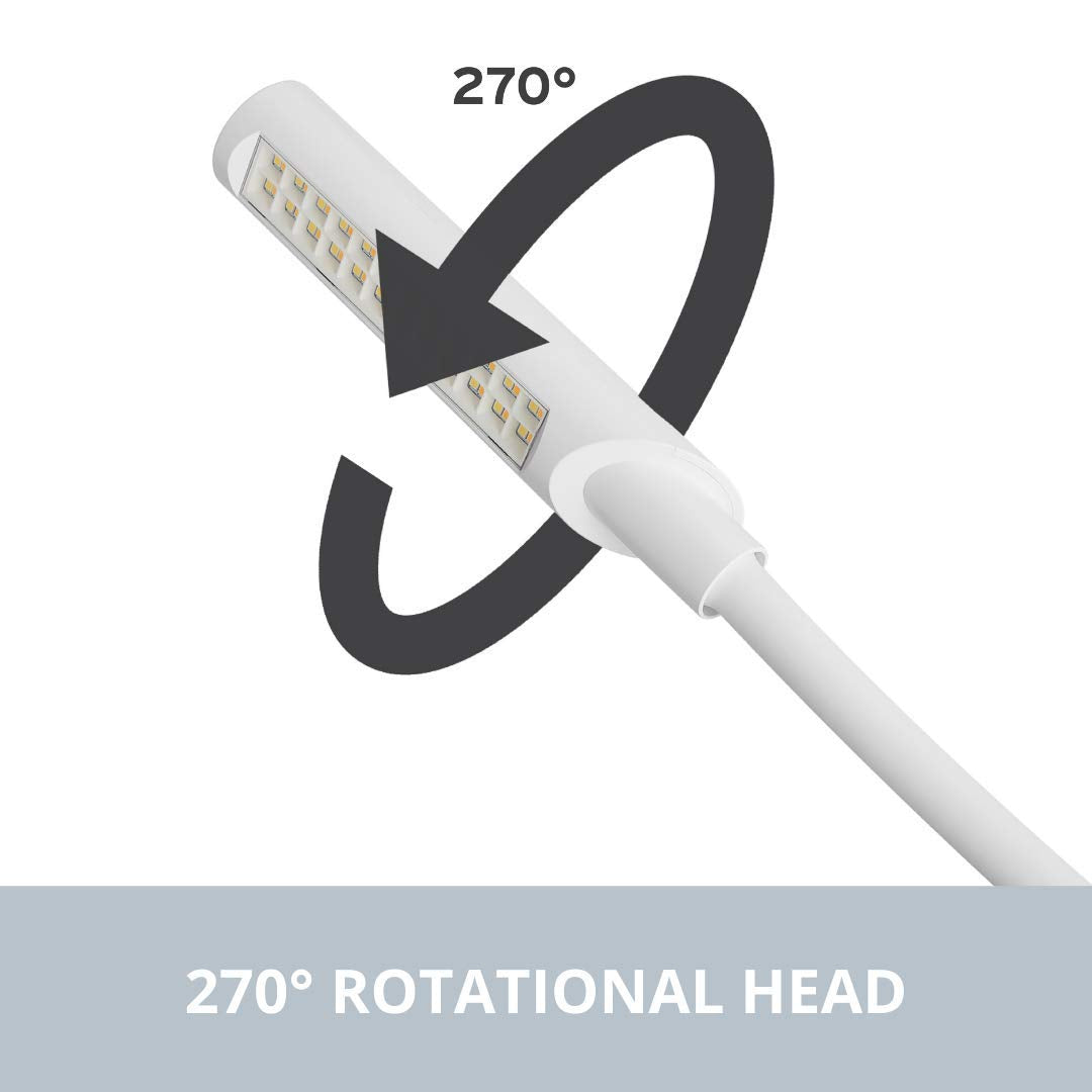 Reliable Uberlight Flex 3100Tl Task Light - Led Portable Desk Light With Clamp, Usb Connection, 26.5    Flexible Gooseneck, 270